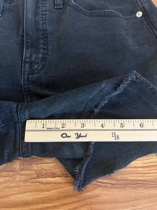 Madewell High Rise Denim Black Shorts Size 27 - Picture 12 of 12